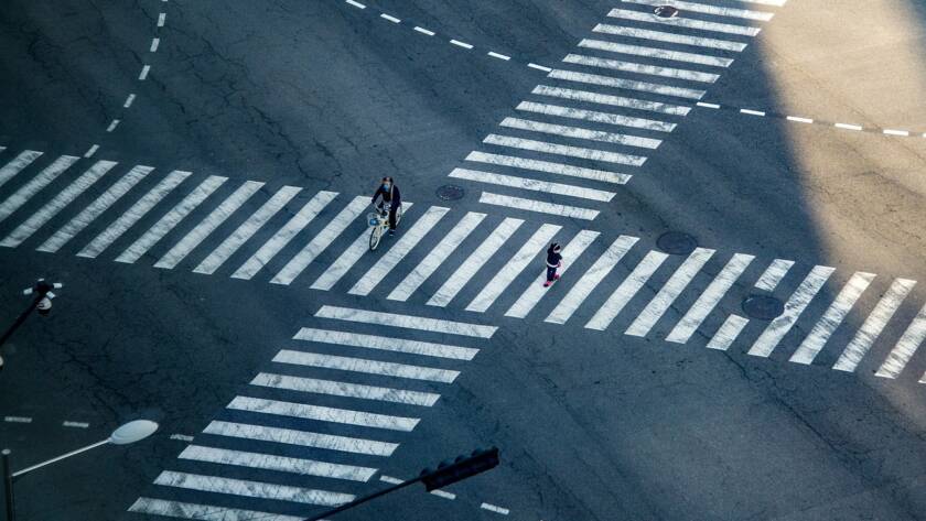 road marking cross road