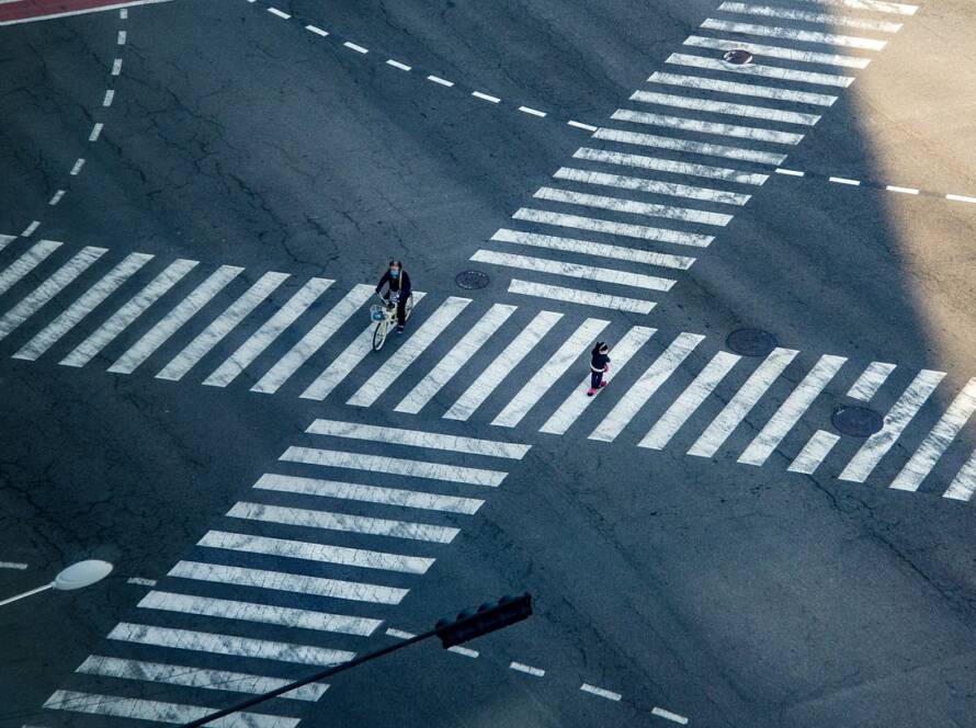 road marking cross road