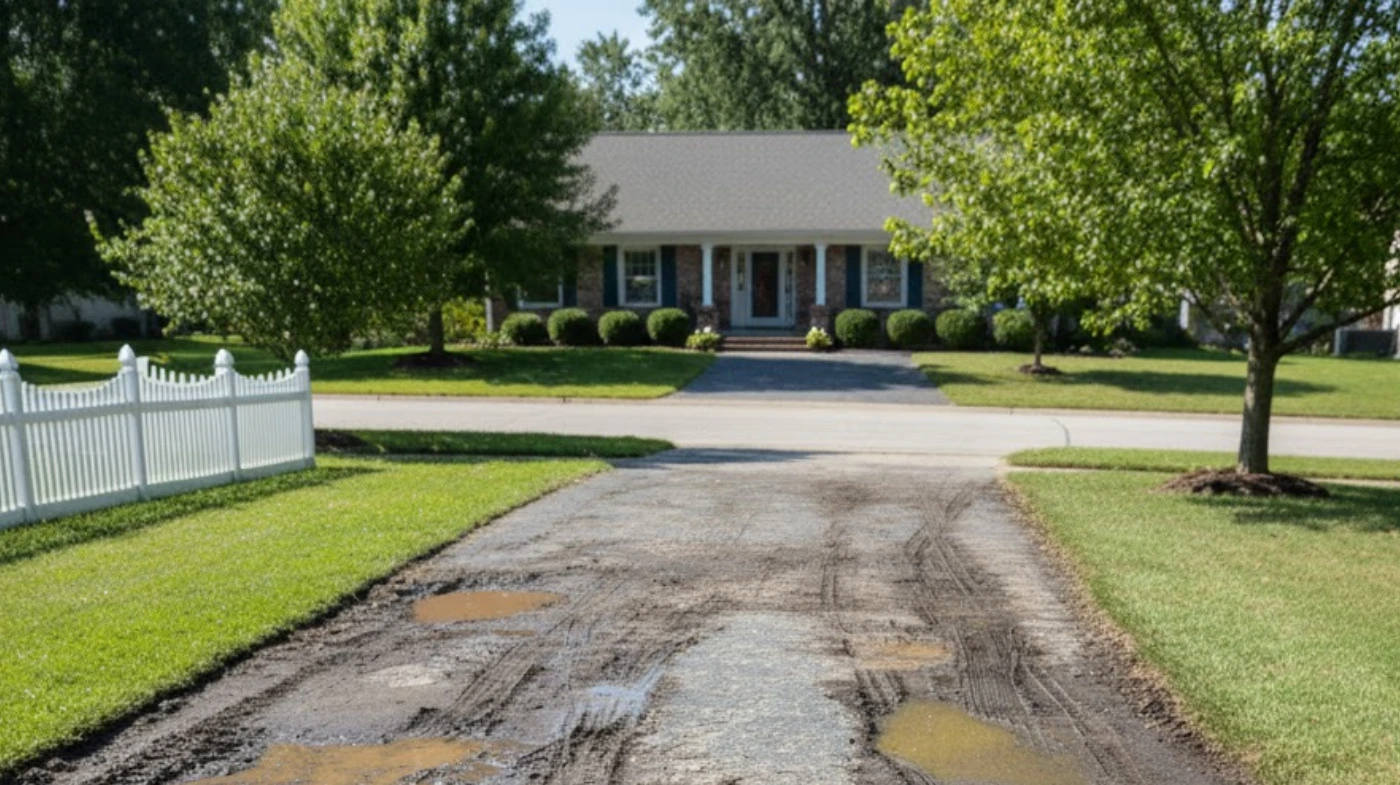 muddy driveway repair UK