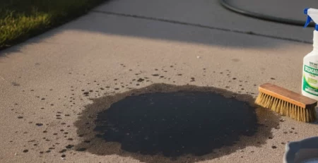 Oil Stains on a Driveway