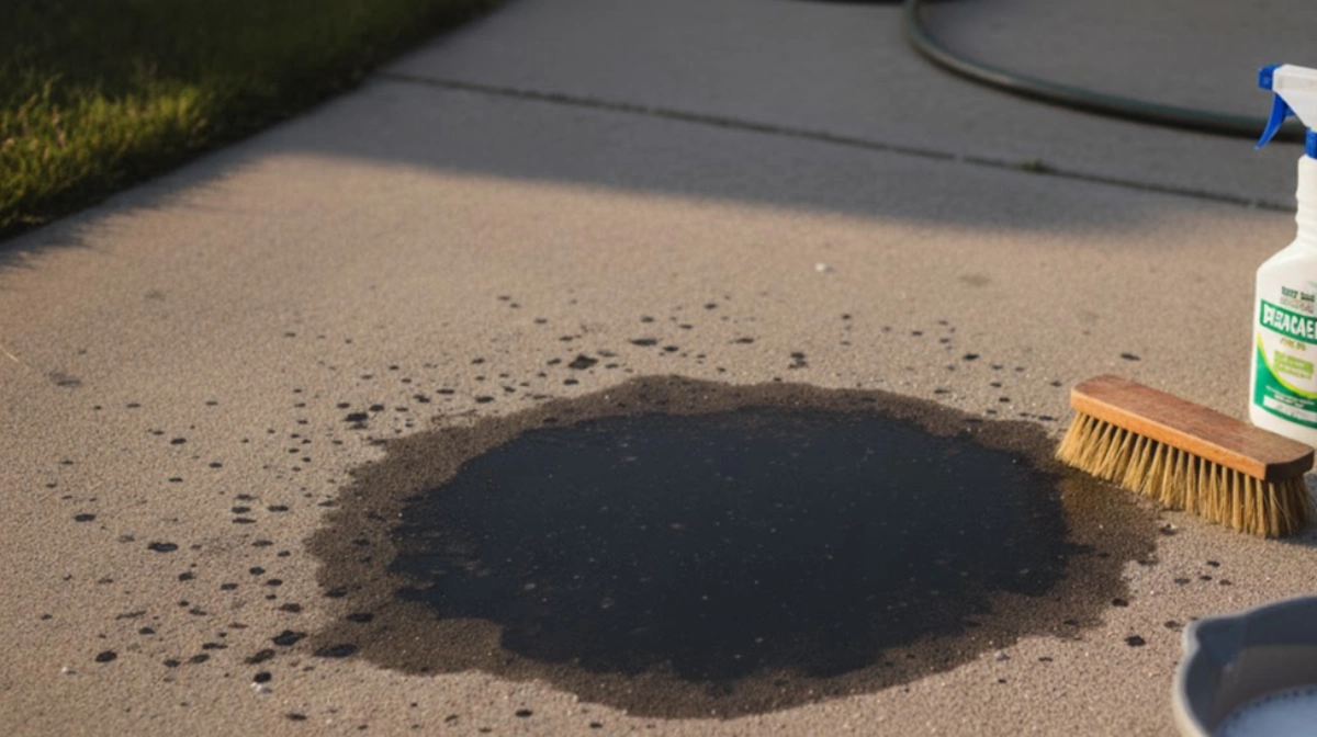 Oil Stains on a Driveway