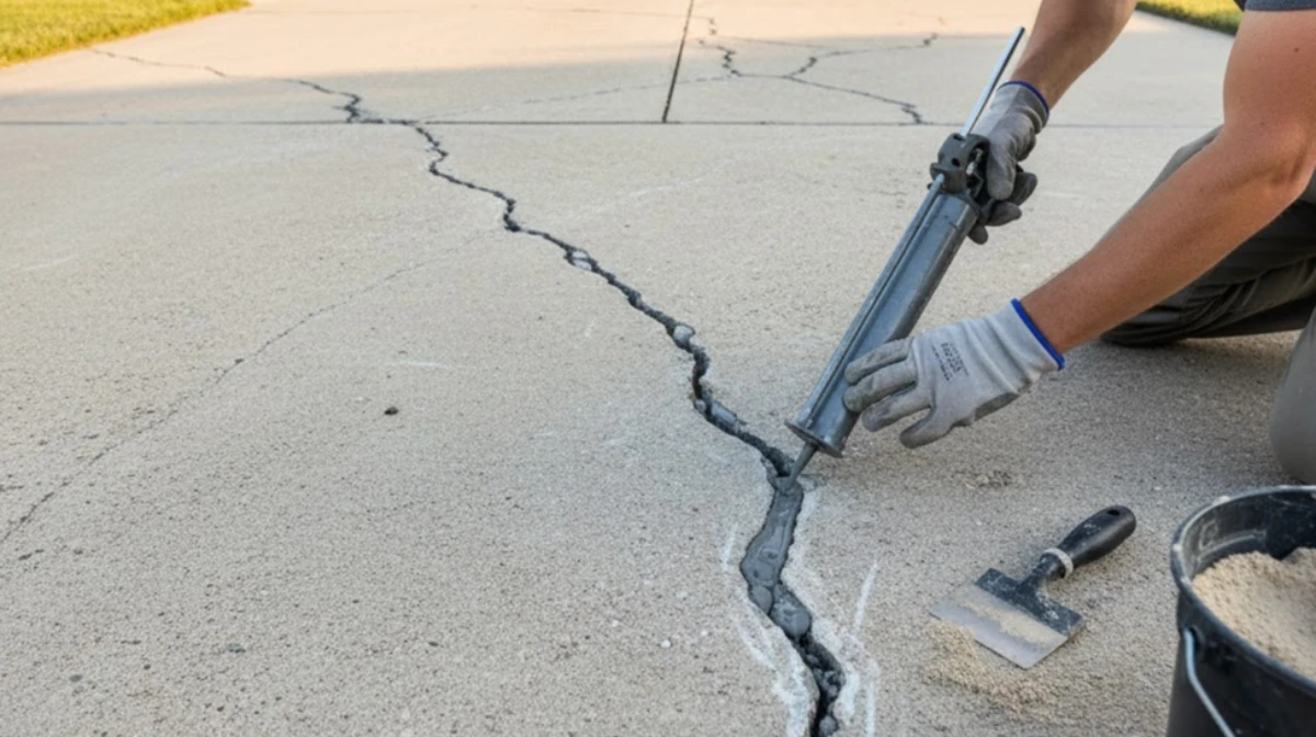 Repair Cracks in Driveway