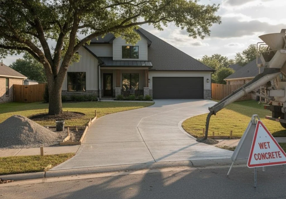 Residential concrete installation