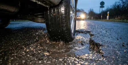 Pothole damage suspension struts and shocks impact