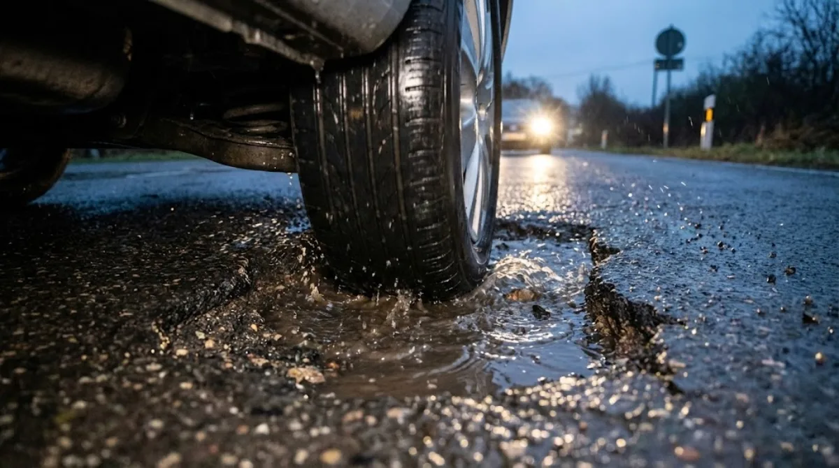 Pothole damage suspension struts and shocks impact