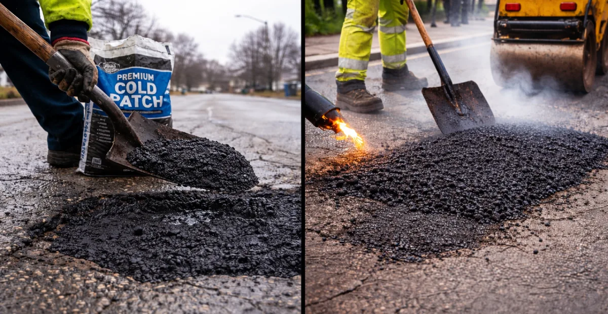 Cold Patch VS Hot Tarmac Pothole Repair