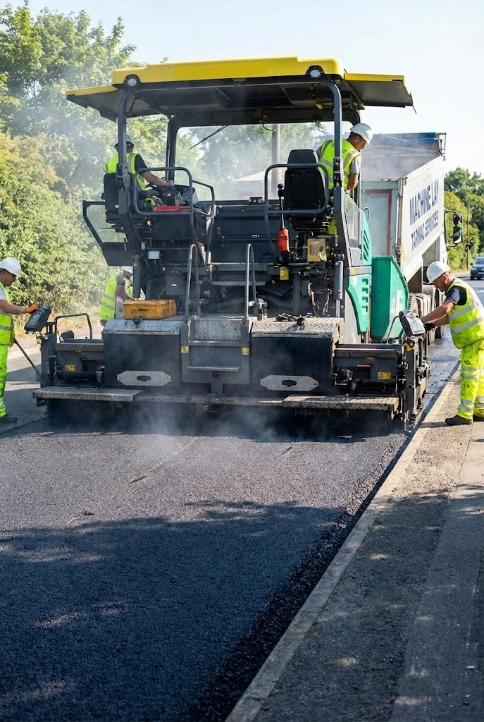 Machine lay tarmac surfacing in Essex