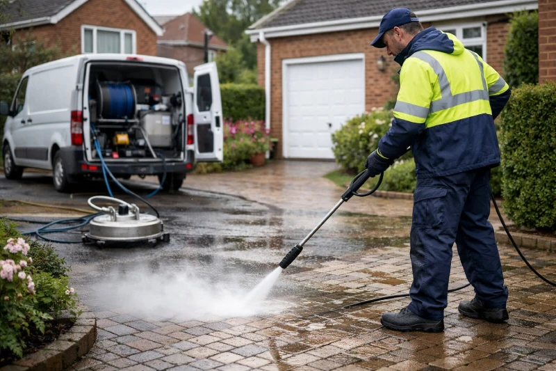 Concrete driveway sealed and protected