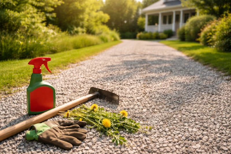 Gravel driveway edging and borders