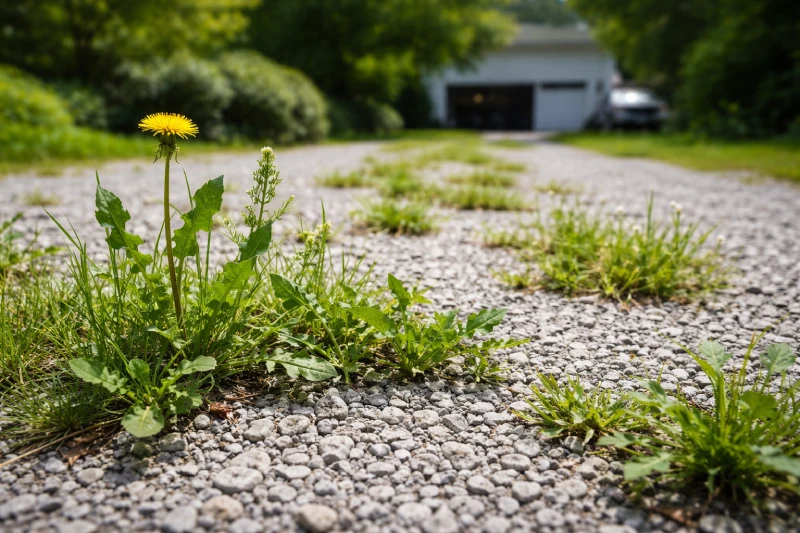 Installing geotextile weed membrane