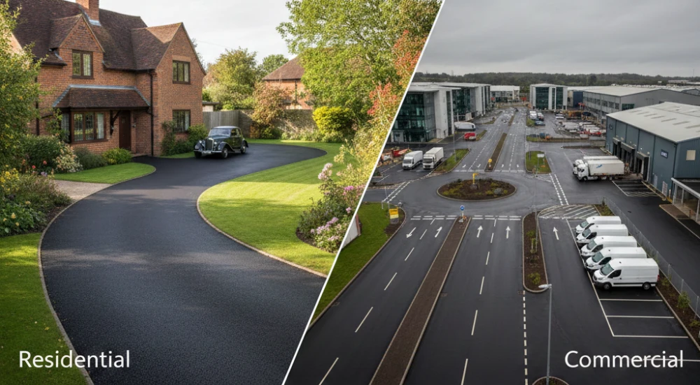 Residential tarmac driveway installation UK