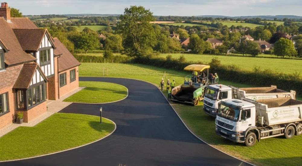 Commercial tarmac surfacing for parking