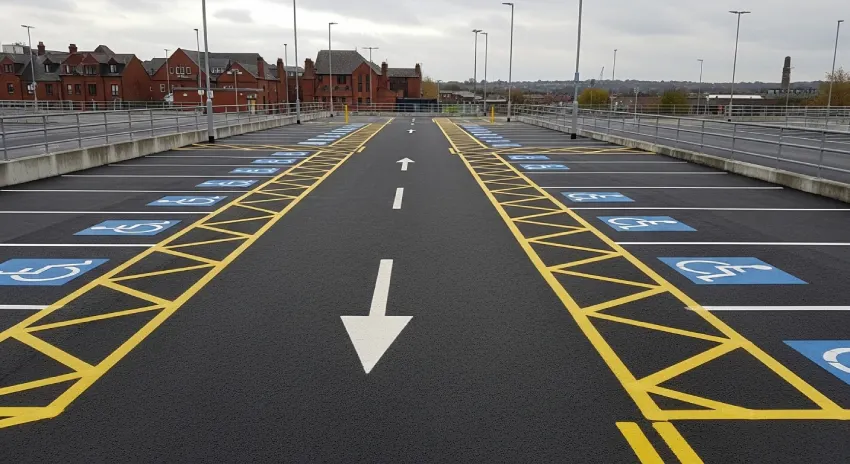 Car park professional line marking