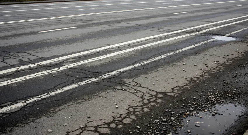 Fresh thermoplastic road line markings
