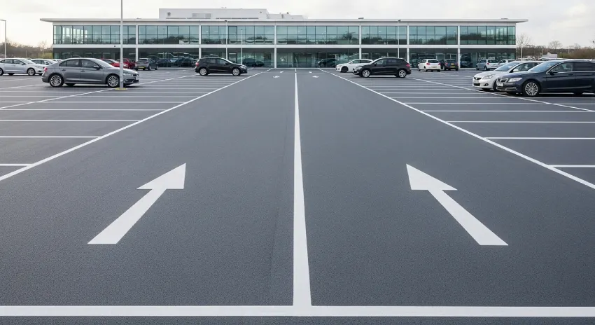 Heavy-duty resin parking surface