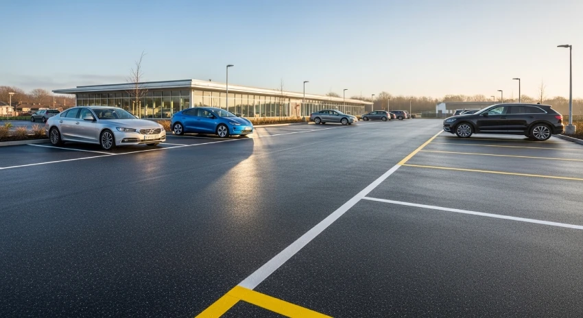 Resin bound car park surface
