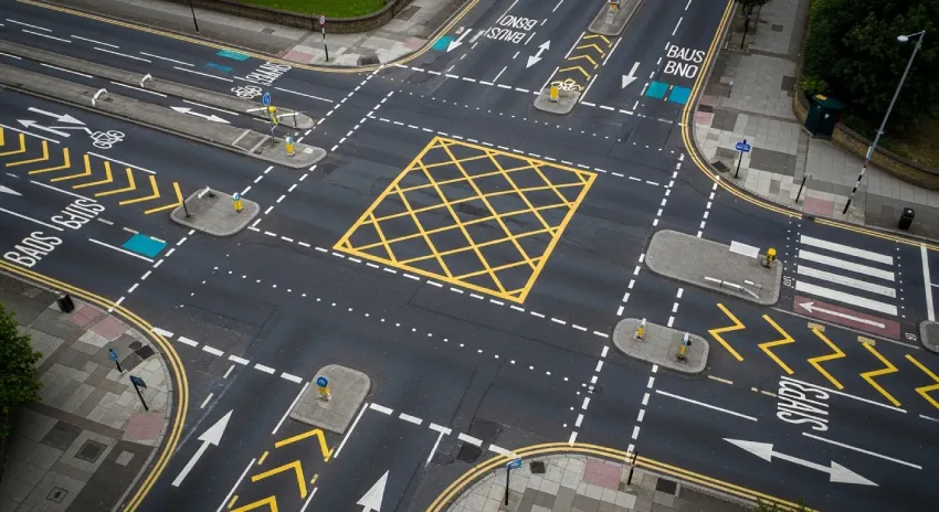 Thermoplastic road marking application