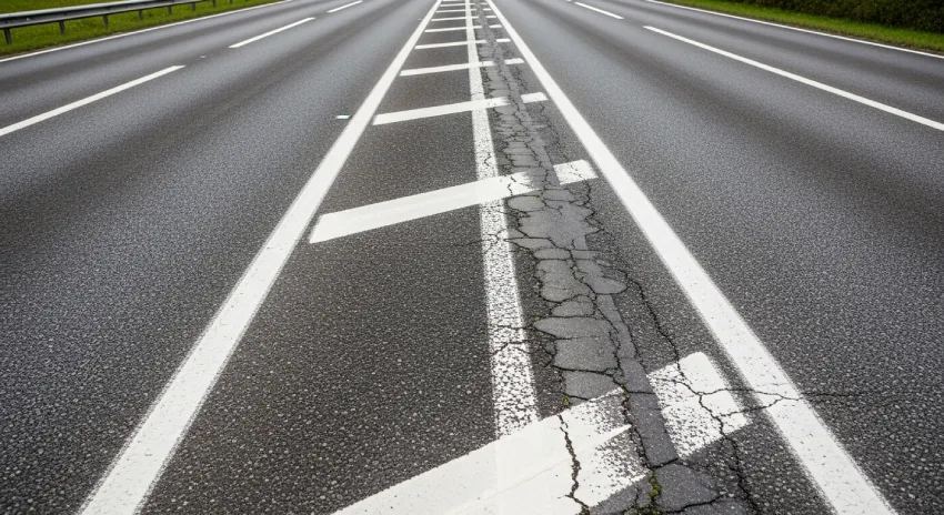 Warehouse floor safety line marking