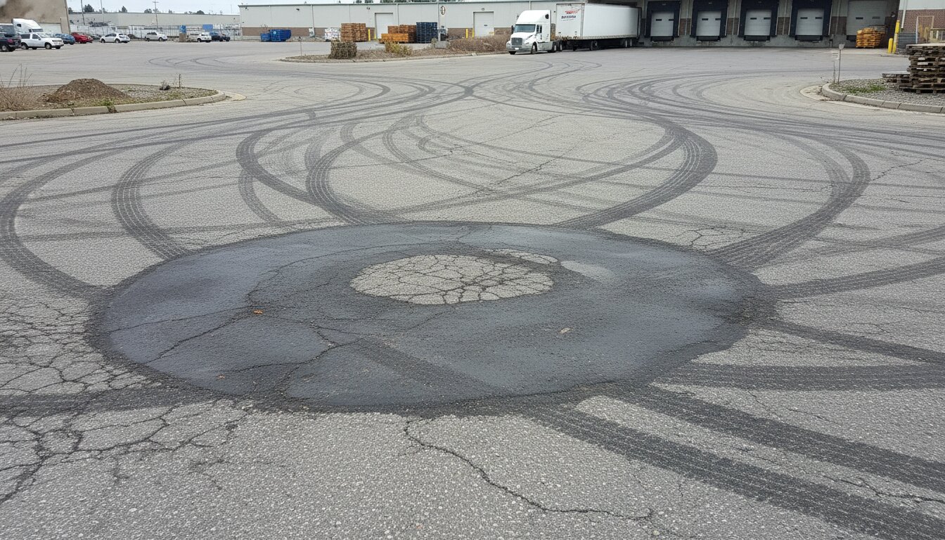 traffic channelisation surface wear