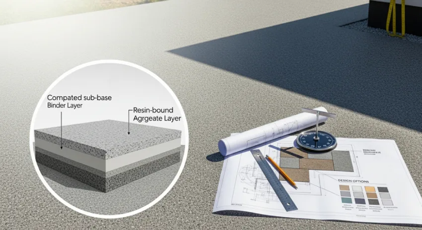 Durable resin walkway business premises