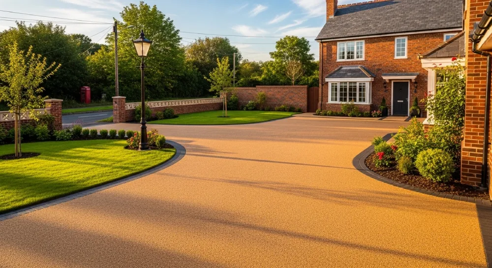 Modern resin driveway UK home