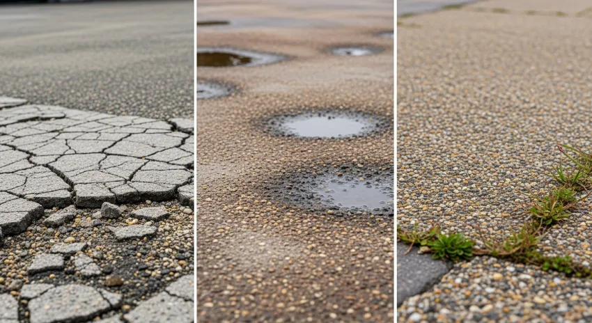 Moss removal resin driveway