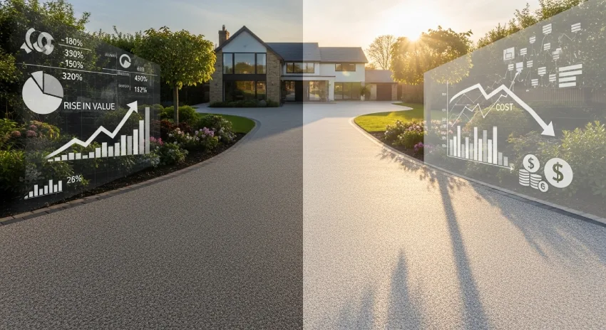 Permeable resin driveway surface design