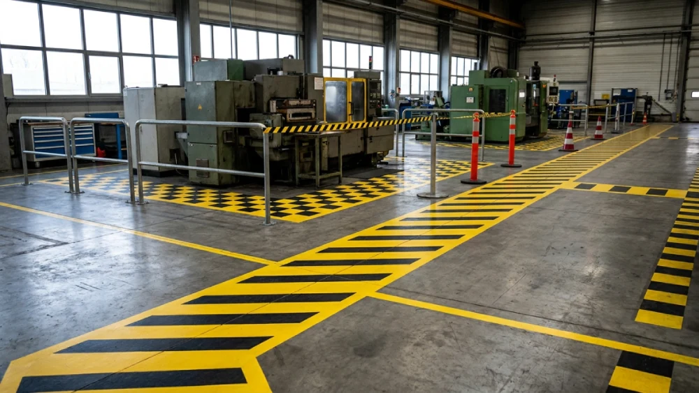 Hazard Zone Markings in Industrial Facilities