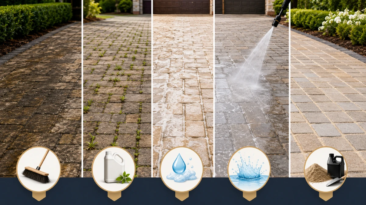 How to Clean Driveway Pavers