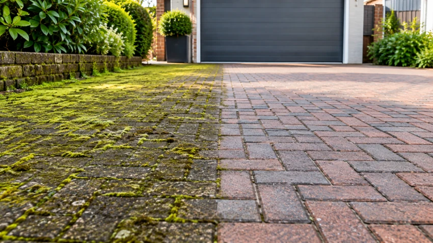 Driveway moss removal