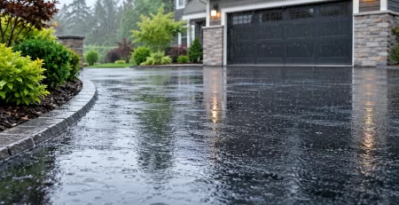 Driveway sealing in rain