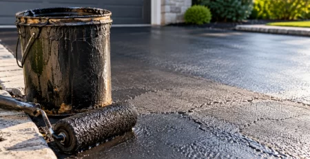 Expired driveway sealer