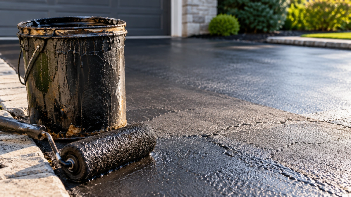 Expired driveway sealer