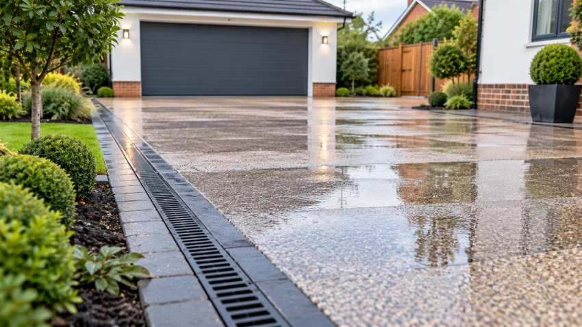 Driveway puddles